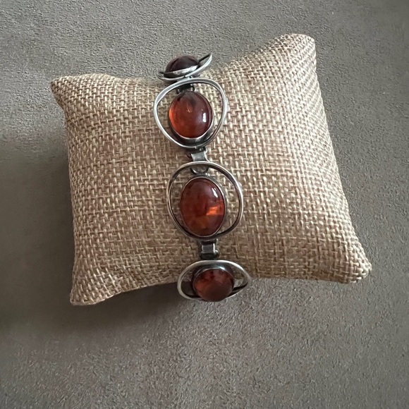 Authentic Baltic Amber & silver bracelet - Picture 6 of 9